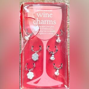 ☀️ 5/25 ☀️ Boston Warehouse Winter Wine Charms Set, NIB